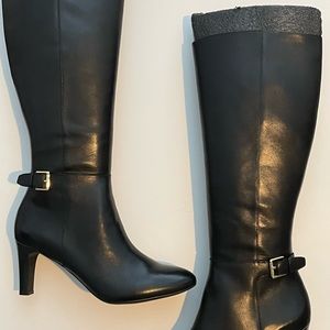Lauren by Ralph Lauren Eastwell black leather tall boots size 9 womens
